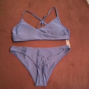 Shein Navy Blue Criss Cross Bikini